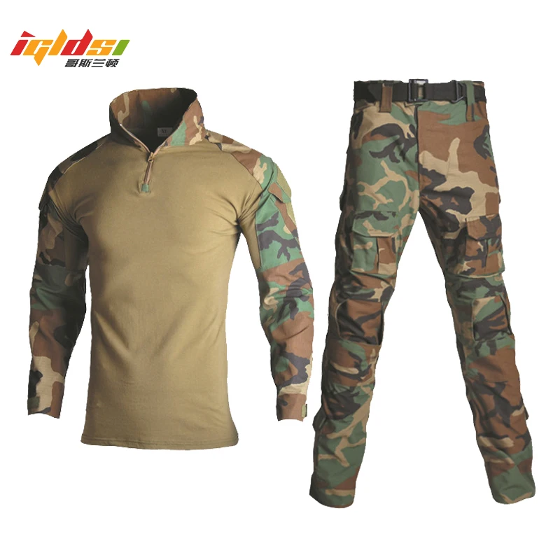 Men's Tactical Camouflage Military Uniform Clothing Suit Men Army Medical Soldier Sets Airsoft Combat Shirt Cargo Pants No Pad | Мужская