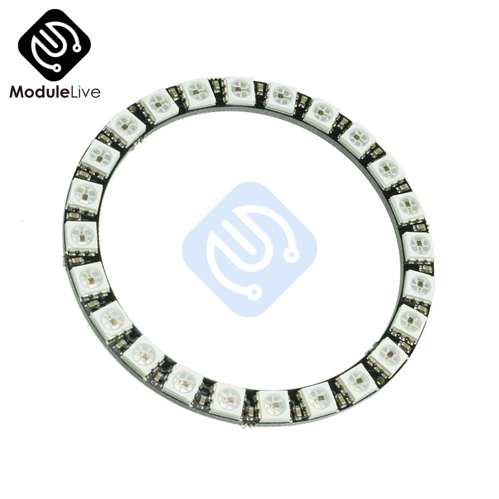 WS2812B модуль полосы 24 бит X WS2812 5050 RGB светодиодная кольцесветильник лампа с