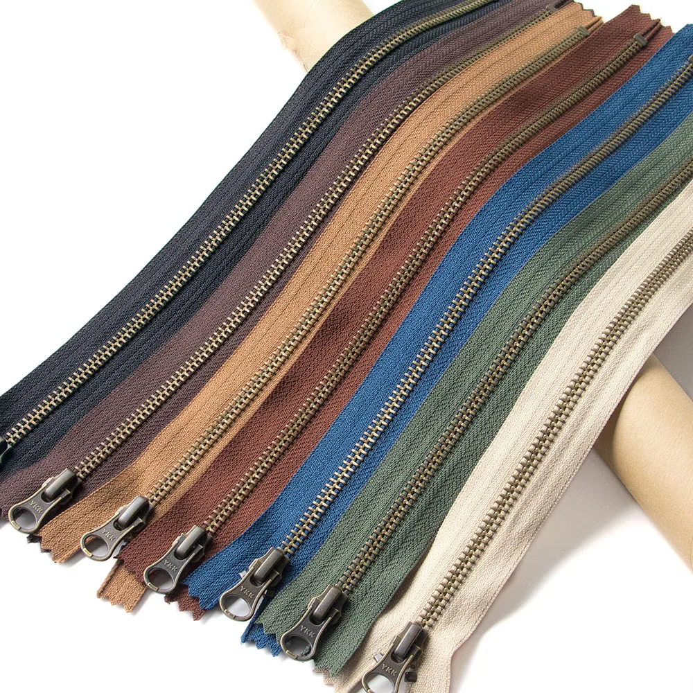 Buy 1pcs YKK 5 Metal Bronze Zipper Close end Auto