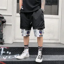 Летние мужские шорты-карго в стиле хип-хоп Харадзюку, шорты для бега, облегающие шорты до колен, уличная одежда в стиле хип-хоп, пляжные шорты для отдыха