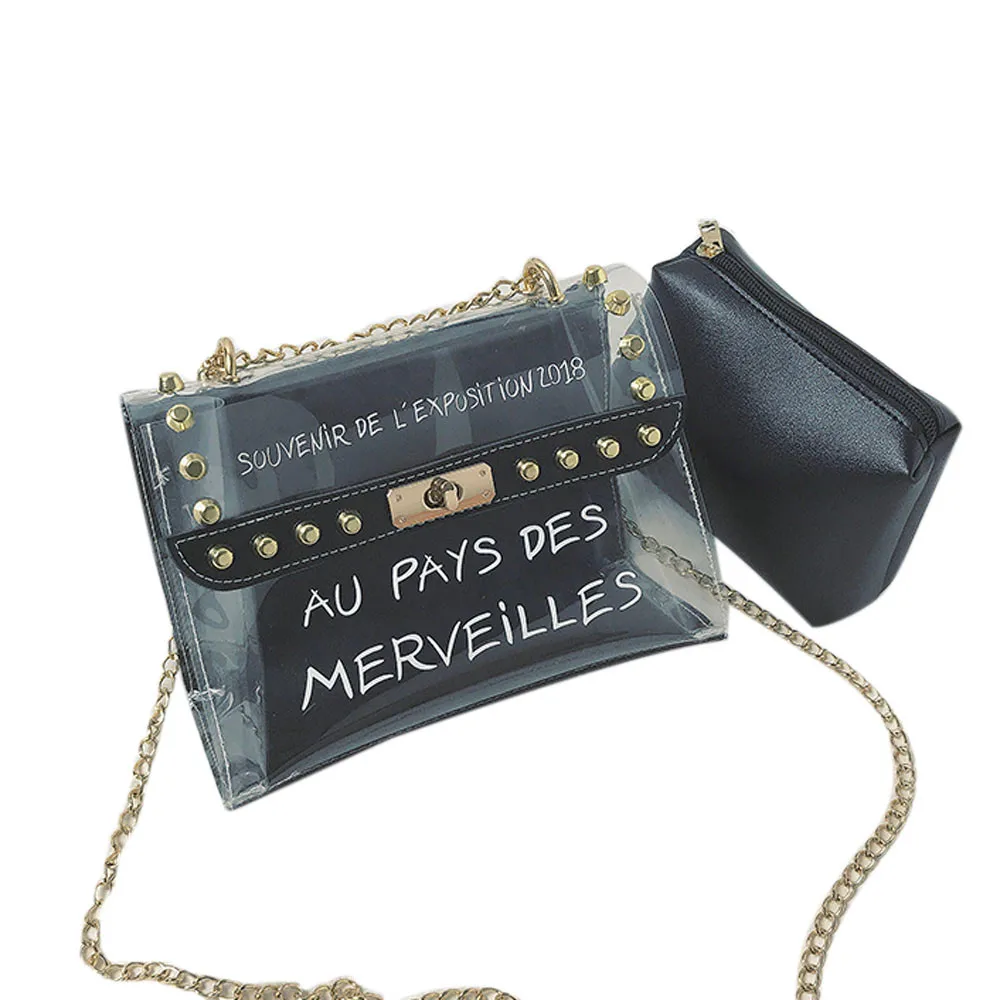 

Fashion Women Transparent Shoulder Bag Jelly Candy Summer Beach Messenger Bags mini Cross body bolsos mujer de marca famosa #75