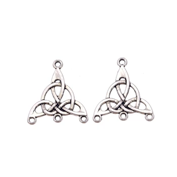 

5pcs 28X25mm Tibetan Silver Trinity Knot Connector Linking Jewellery Accessories