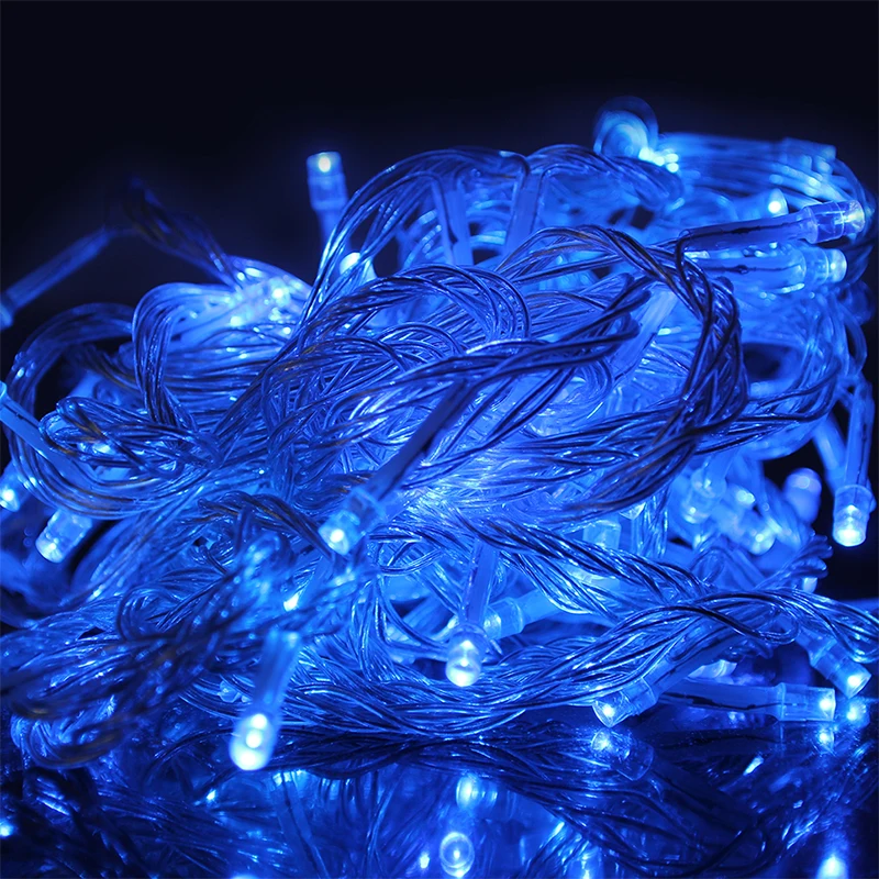 Goodland гирлянда 10 м светодиодный светильник-гирлянда s 110 В 220 В, Рождественский светильник, уличный Сказочный светильник, водонепроницаемый, вечерние, для украшения - Испускаемый цвет: Синий