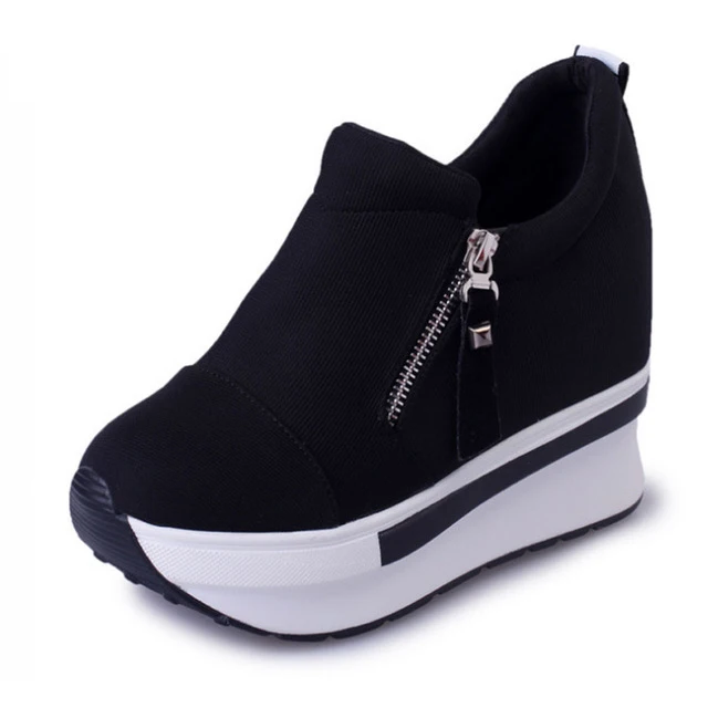 

dropshipping Women Casual Platform Shoes Fashion High Heels Shoes Woman Wedges Shoes Loafers Height Increasing zapatos mujer