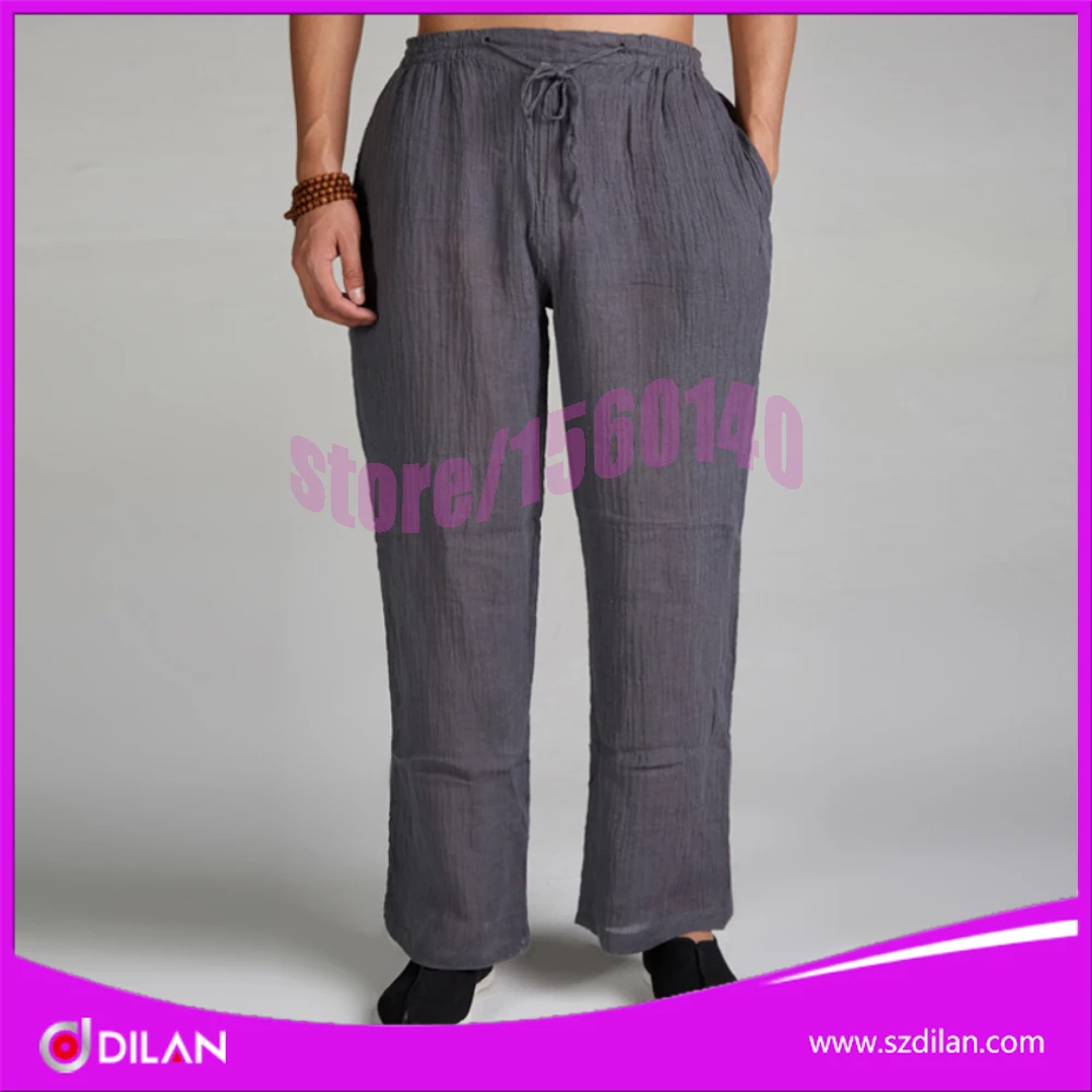 mens casual pants Linen trousers 