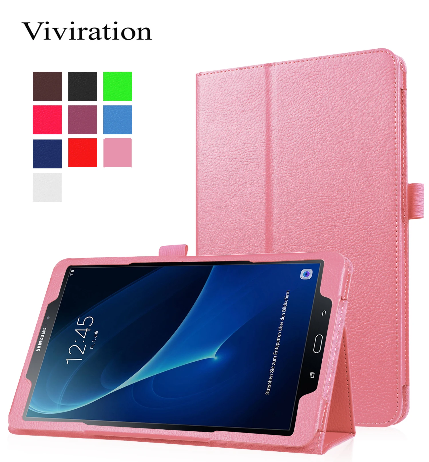 PU Leather Magnetic Case Tablet 10.1 Flip Stand Smart ...