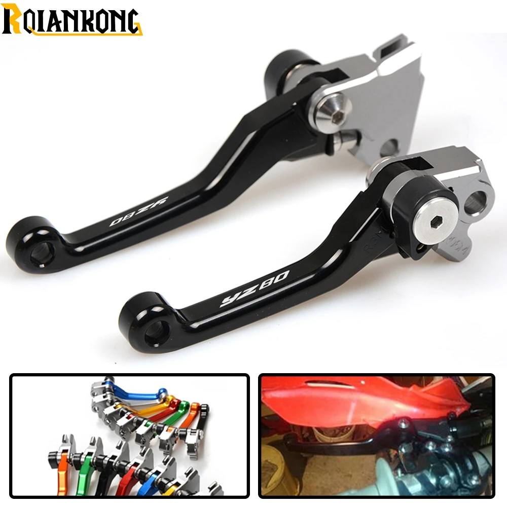 

LOGO YZ80 dirt bike Pivot Brake Clutch Levers foldable motorbike brake For YAMAHA YZ80/85 YZ80 85 2001-2016 YZ 80 85 YZ80 2016