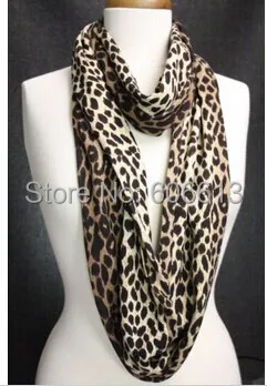 Magnifique Léopard Imprimé Animal Surdimensionné Cercle Loop Infinity Écharpe Snood New