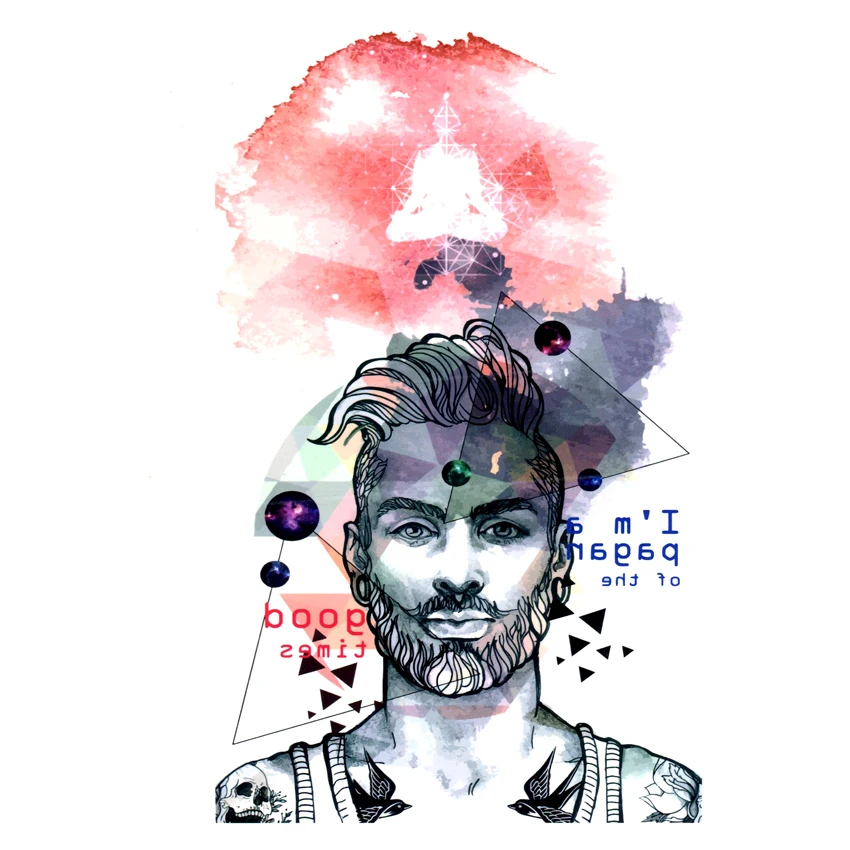 Magical Man Waterproof Temporary Tattoo sticker Super Hero The Flash