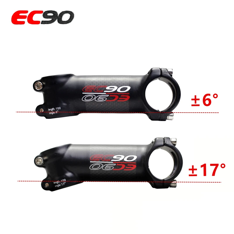 EC90 ալյումին + ածխածնի մանրաթելից բարձրացնող գավազան Stողունային ածխածնի մանրաթել Հեծանիվ ծայրահեղ թեթև Stողունային ածխածնի բռնակ 28.6-31.8MM 6degree 17 աստիճան