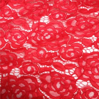 

140cm wide red lace fabric for dress diy patchwork material