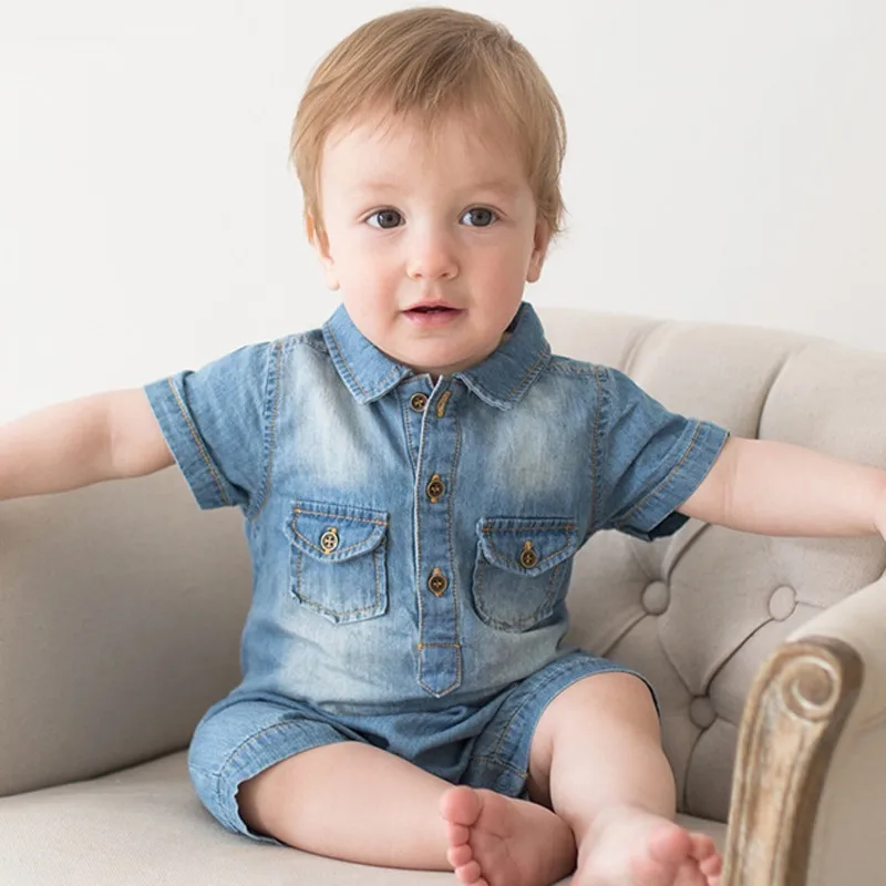 

Baby Boy Clothes 2019 Autumn New Children Clohting Cute Cartoon Denim Jumpsuit Fashion Baby Clothes Crawling Boys Suit