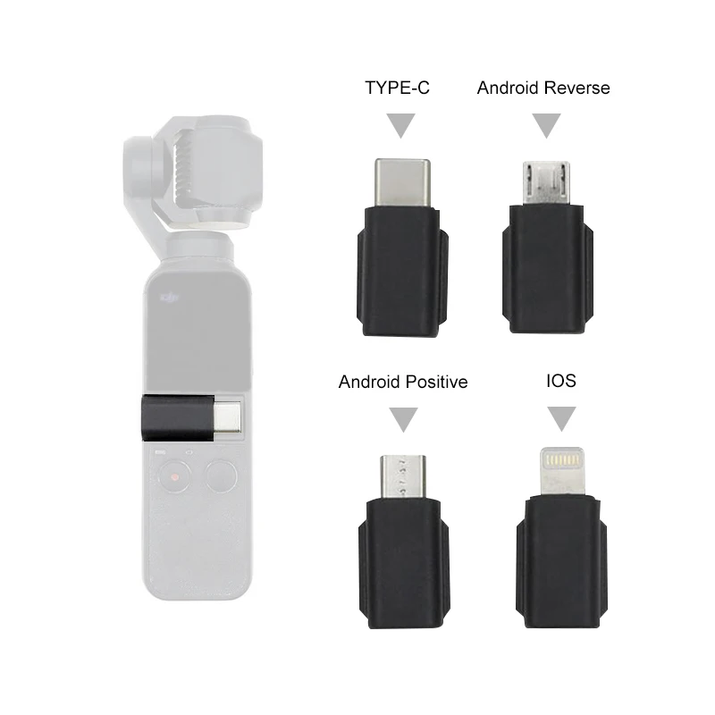 

DJI Osmo Pocket Smartphone Adapter Micro USB ( Android ) TYPE-C IOS For dji osmo pocket accessories Handheld Gimbal Accessiorie