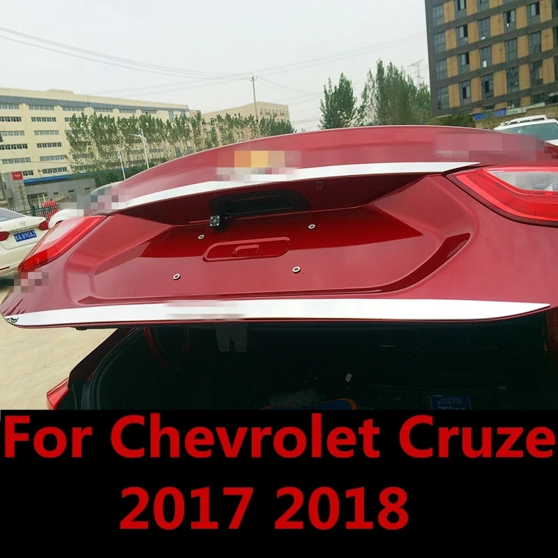 Rear Boot Trunk Lid Molding Decor Trim For Chevy Chevrolet Cruze 2017-2018