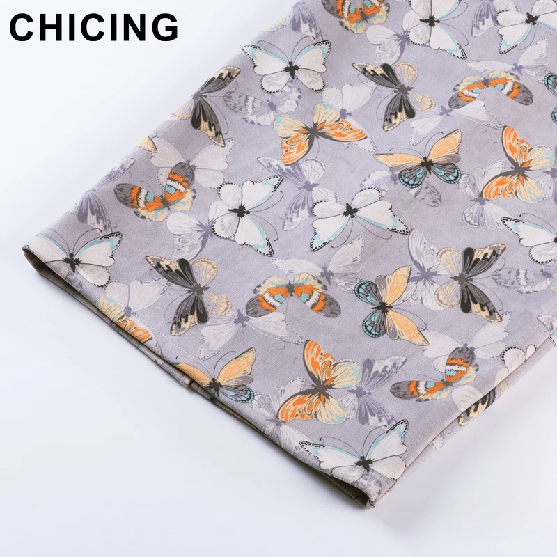 CHICING High Street Women Butterfly Pattern Print Pencil Skirt 2018 Sexy Stretch High Waist Bodycon Midi Skirt Saias A1709087 Skirts
