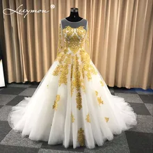 gold wedding dresses plus size