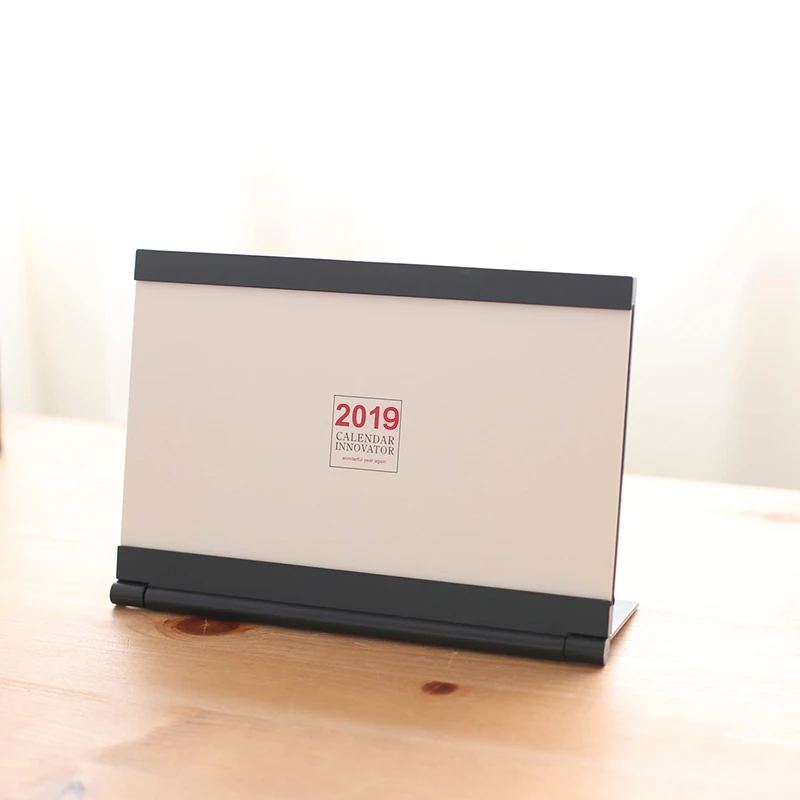 

2019 Creative DIY Desk Calendar Rack Cute Agenda Organizer Daily Schedule Planner 2018.08~2019.12