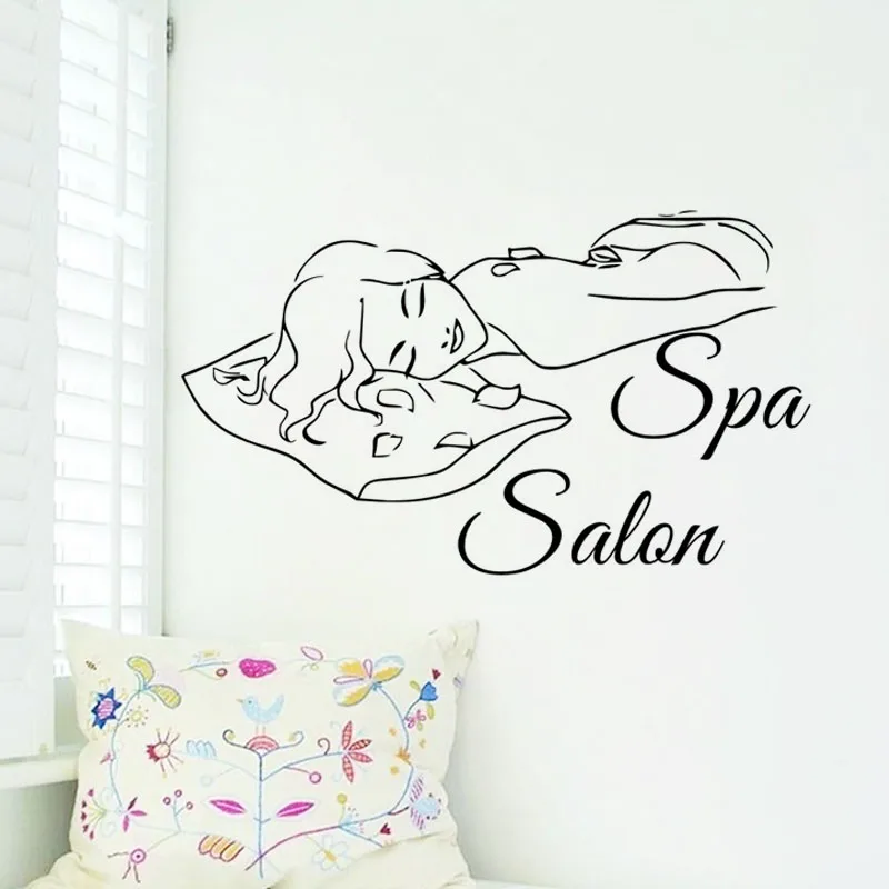 Spa Salon Wall Stickers Home Decor Glass Stickers For Window Decorative Vinyl Wall Decals