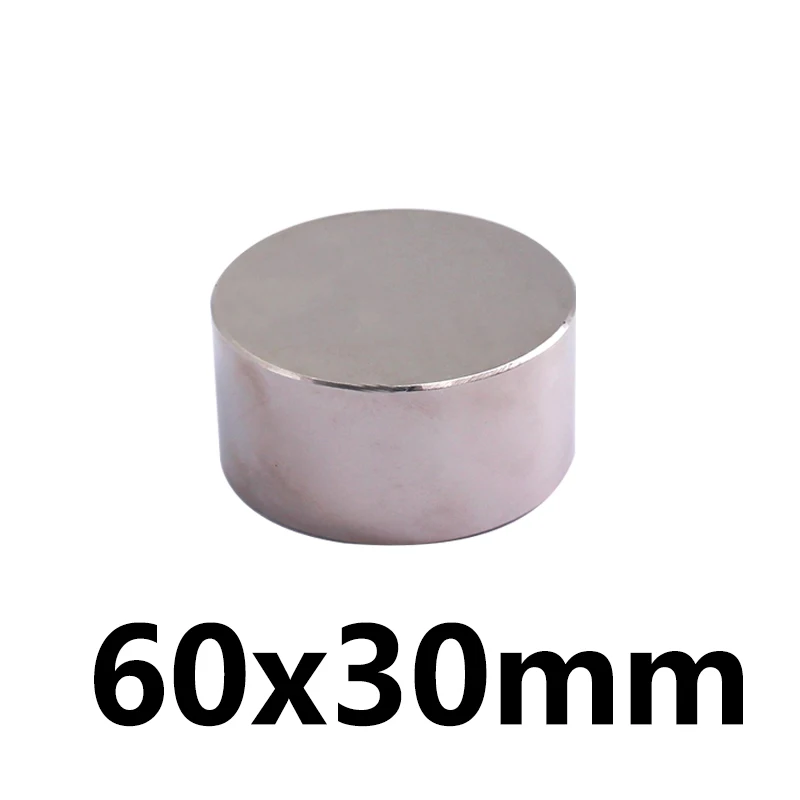 

1pcs Neodymium magnet 60x30 mm gallium metal new super strong round magnets 60*30 Neodimio magnet powerful permanent
