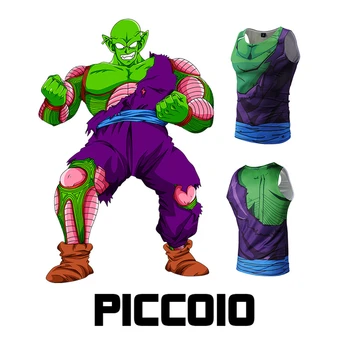 

New anime cosplay costume Unisex Summer Dragon Ball Digital 3D Anime Digital Print Tank Men's Tights