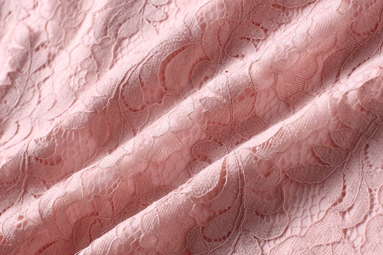 Летние платья розовые женские платья Выдалбливают женские с коротким рукавом Цветочные крючком повседневные розовые кружевные платья