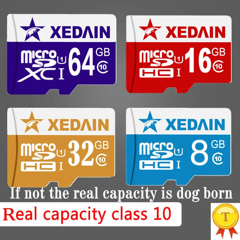 Настоящее Ёмкость Micro SD Card 16 ГБ 32 ГБ 64 ГБ Class10 бренд XEDAIN карты памяти мини карты памяти для планшетных Камера Pad телефоны Высокая Шпее