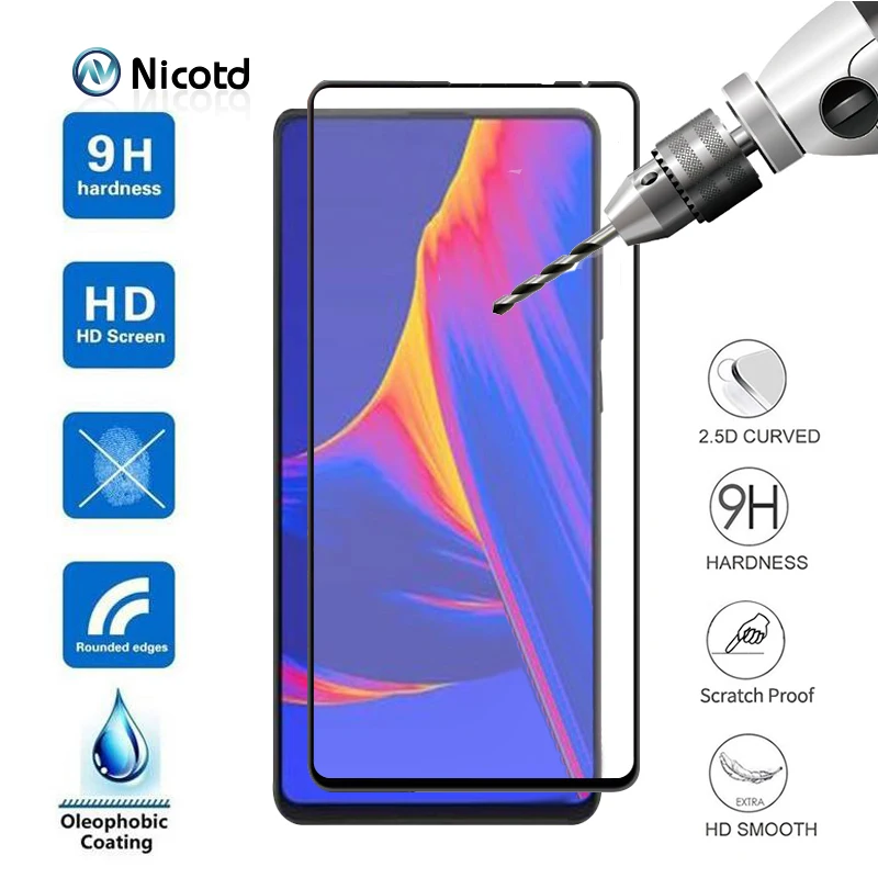 Nicotd tempered glass for xiaomi mi mix 3 full cover screen protector for xiaomi mimix 3 protective glass film for Xiomi mix3 (1)