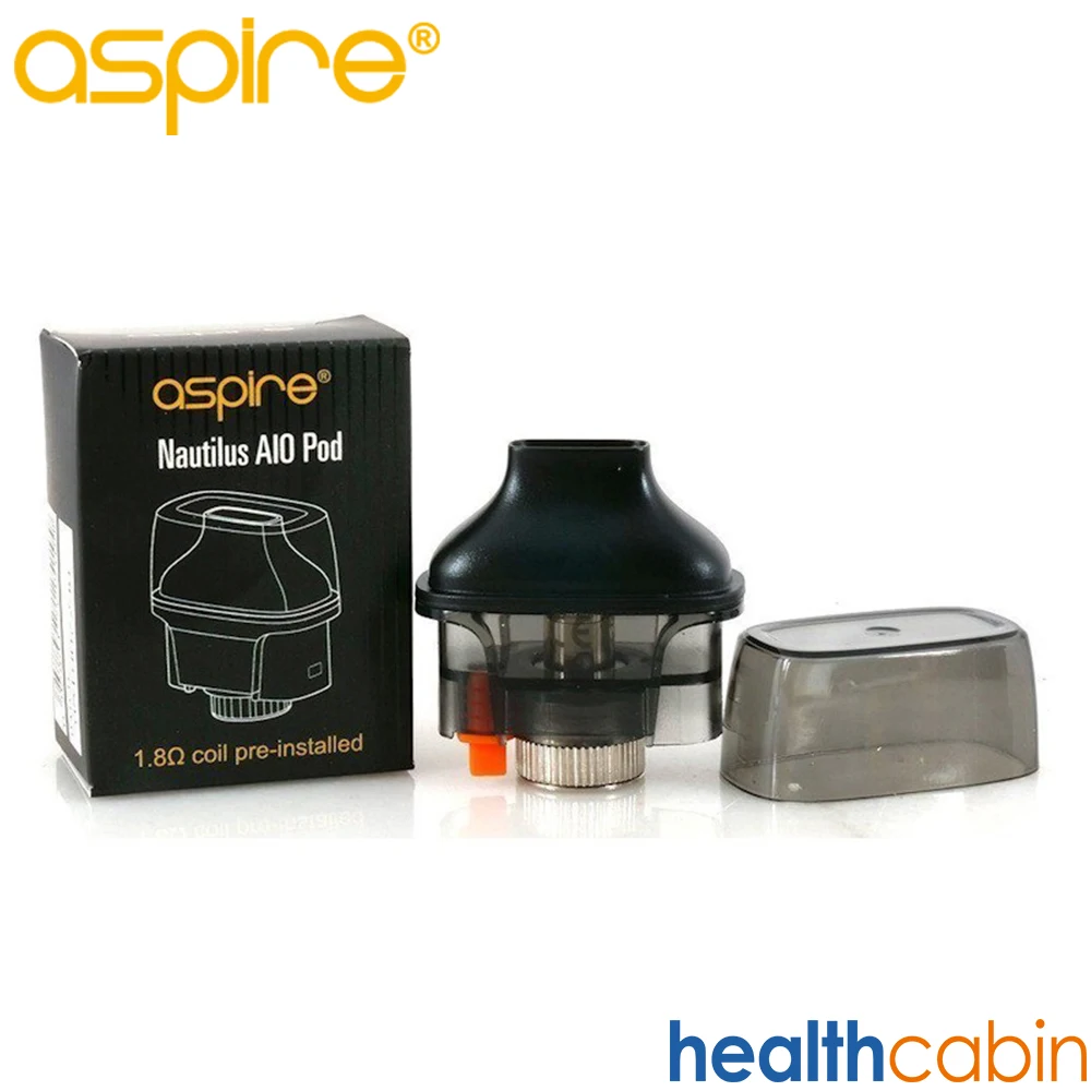 

Original Aspire Nautilus AIO Pod 4.5ml Capacity 1.8ohm Replacement BVC Coil Support Nic Salts Electronic Cigarette Vape Atomizer