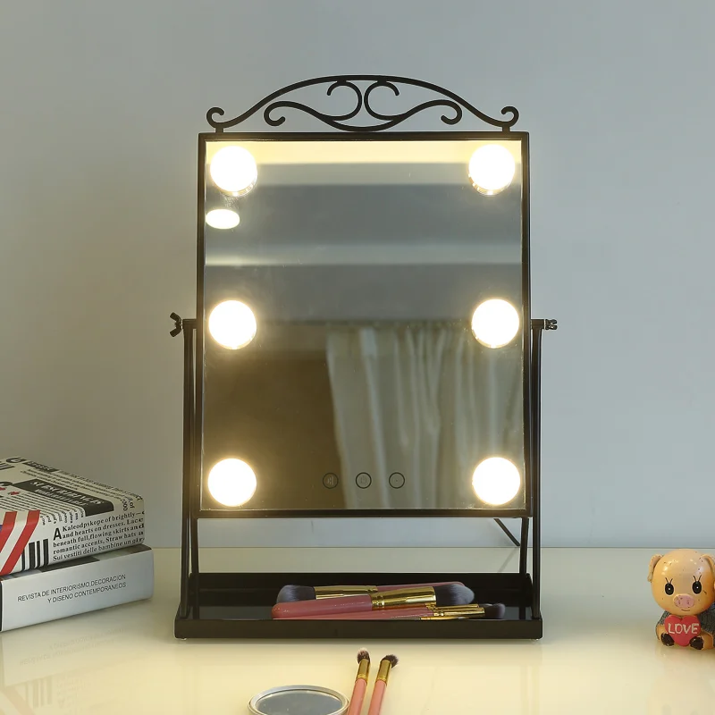Стильное светодиодное зеркало для макияжа в стиле принцессы светильник с
