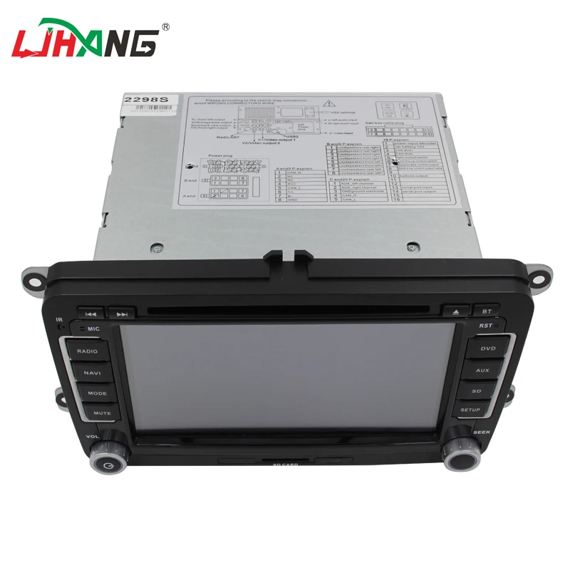 Sale LJHANG 2 Din Car Multimedia Player For VW Passat B6 Jetta VW T5 Tiguan Octavia Fabia SEAT Leon GOLF GPS Navi Auto Stereo RDS FM 2