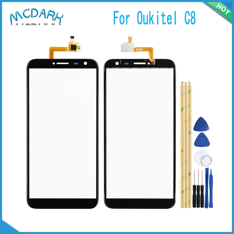 Сенсорное стекло Mcdark 5 дюйма для Oukitel C8 сенсорный экран дигитайзер панель клейкий