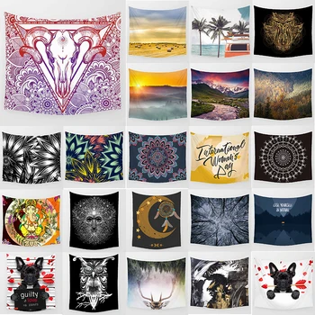 

Unicorn tapestry tropical landscape dogs wall hanging tapestry home decoration large rectangle bedroom wall tapestry