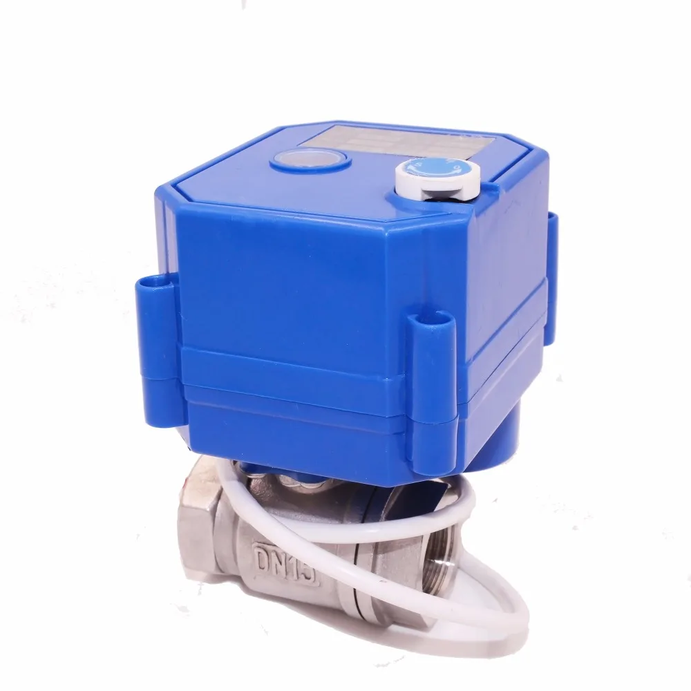

8s CWX-25S full port SS304 DN15 DN20 DN25 female-female BSP NPT DC5V DC12V CR01 CR02 CR05 mini 2 way motorized ball valve
