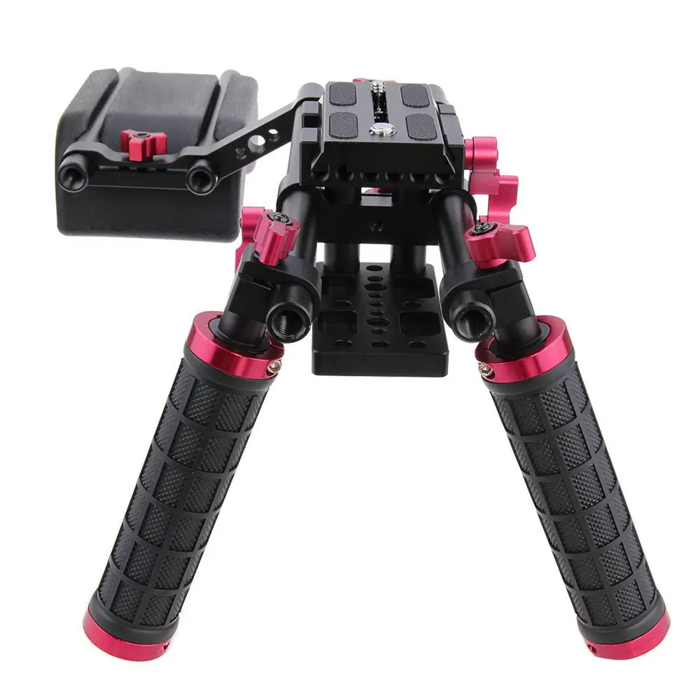 Camate Pro DSLR наплечное крепление для установки, комплект с двойной рукояткой, регулируемая опорная пластина, высокий стояк для камеры видеокамеры C0963