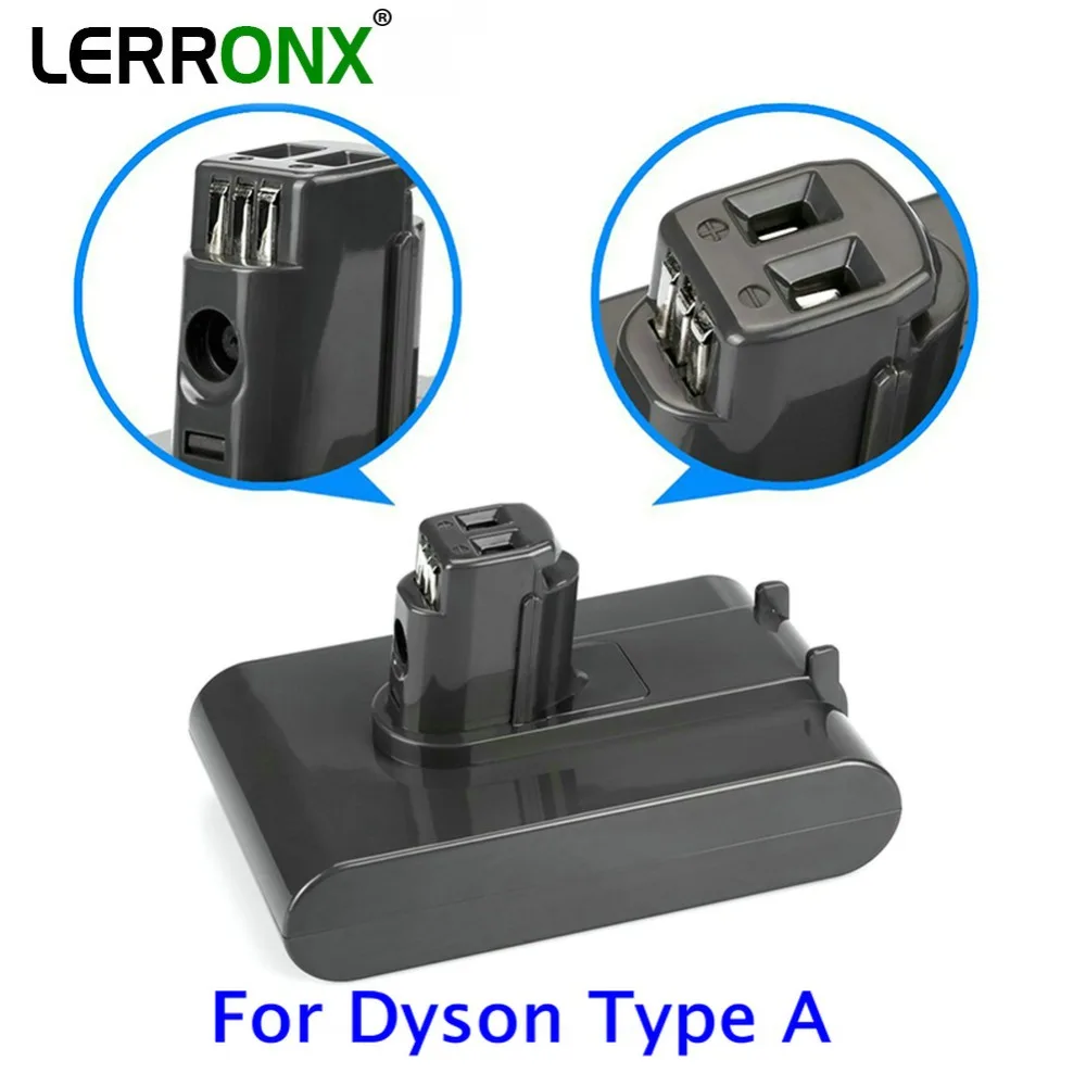 

Type A rechargeable battery 22.2V 2200mAh Lithium replacement Li ion battery for Dyson Vacuum Cleaner DC31 DC33 DC44 DC35