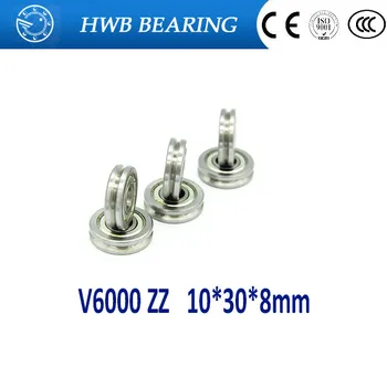 

Free shipping V6000ZZ V6000 6000ZZ 6000 V Groove pulley ball bearings 10X30X8 mm Track guide roller bearing 10PCS