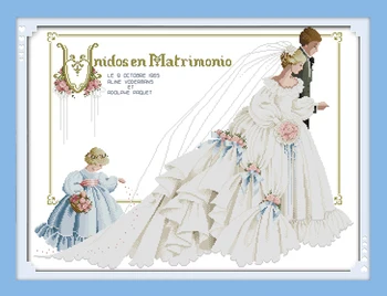

Joy Sunday Wedding pattern Wall Arts Cross Stitch Design Embroidery Needlework Wedding Decoration Cross Stitch Cross Stitch Kit