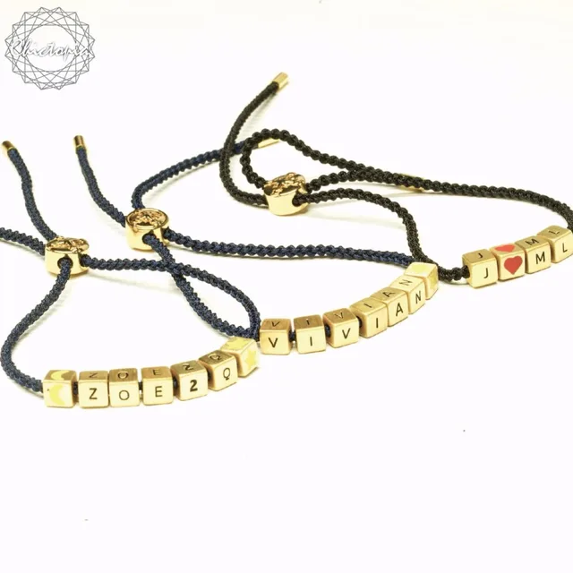 Aliexpress Spellbound Letter Bracelets For Women Spellbound Letter Bracelets For Women Customized Four Side Engraving Figure Icons Personalize Bangles