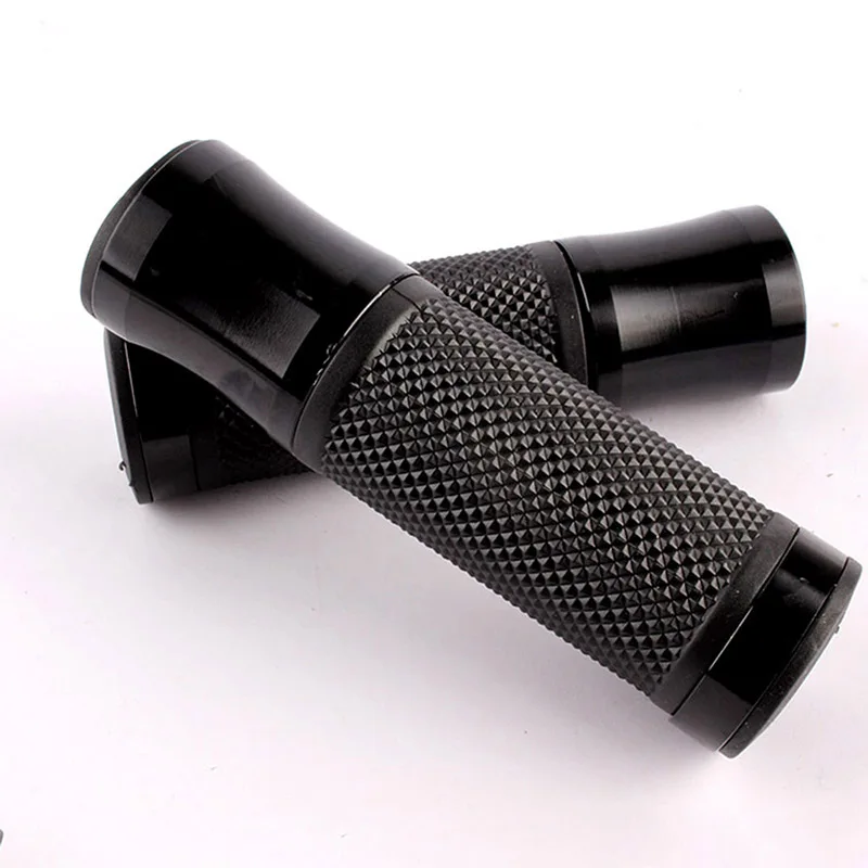 Evomosa CNC Aluminum Rubber Gel Motorcycle Grips None-Slip Motor Hand Grips 7/8\