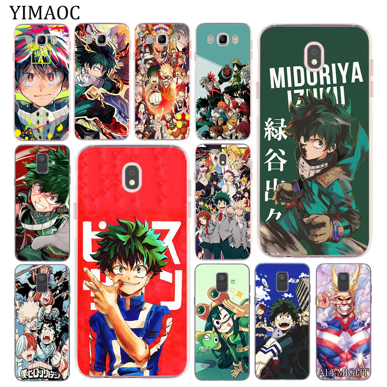 YIMAOC My Hero Academia Soft Silicone Phone Case for