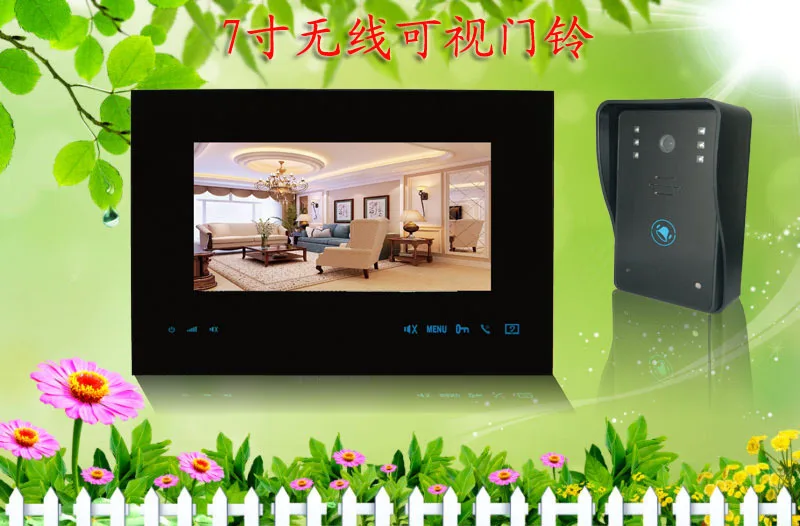 

7" TFT Wireless Video Door Phone Intercom Doorbell  Home Security Camera Monitor wholesale support 4 camera display