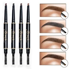 Professional Double-end Eyes Makeup Waterproof Eyebrow Pencils Black Brown Natural Eye Brow Pen Cheap Make Up Professional Double-end Eyes Makeup Waterproof Eyebrow Pencils Black Brown Natural Eye Brow Pen Cheap Make Up