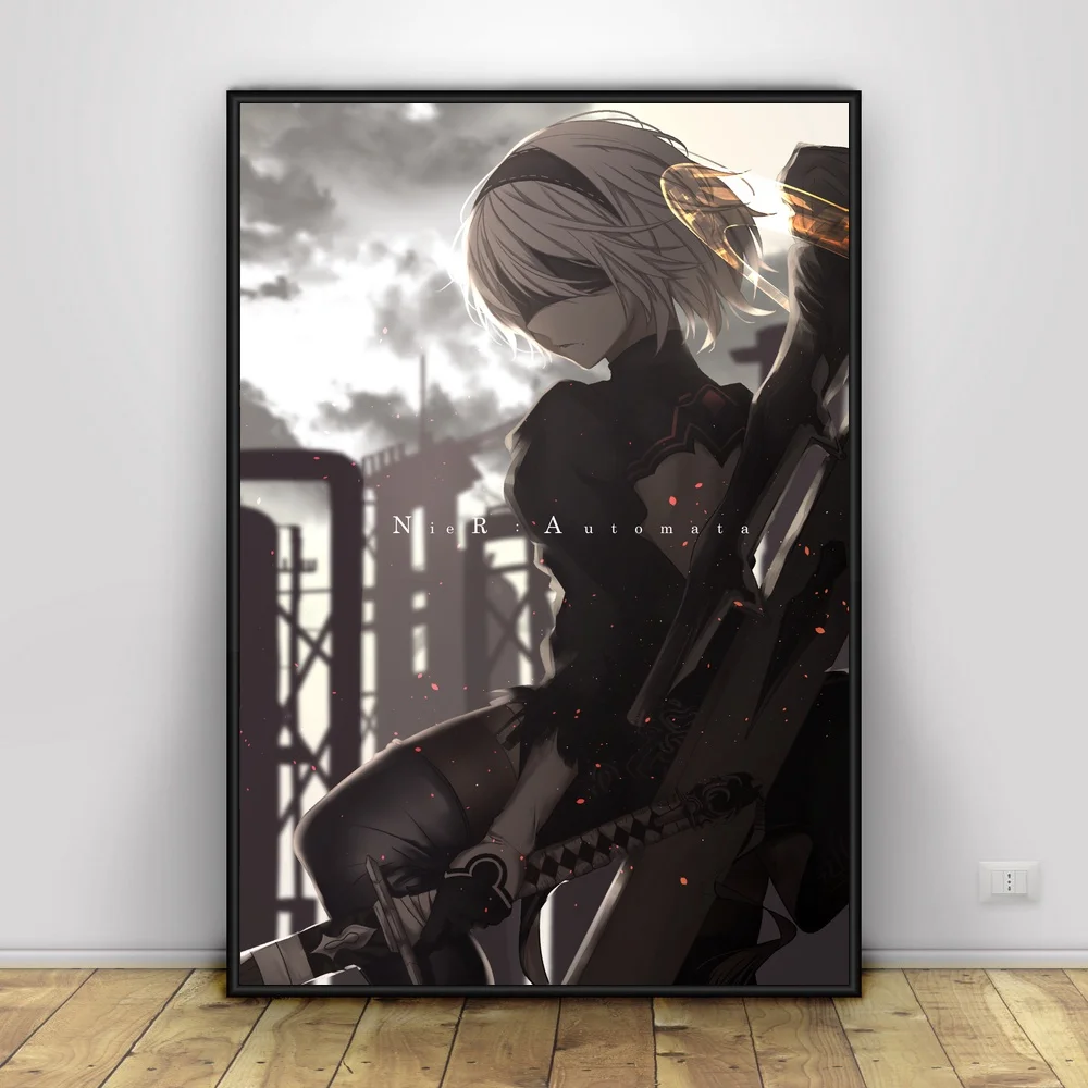 

NieR Automata Art Silk Poster Home Decor 12x18 24x36inch