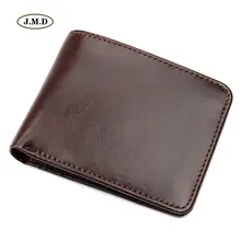 J.M.D Новые поступления из натуральной кожи темно-коричневый модный мужской мини-кошелек Портативный кошелек держатель для карт карман для