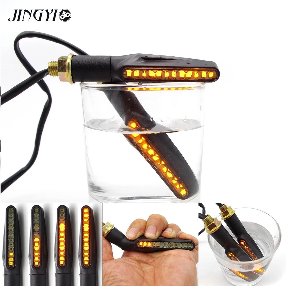Moto Indicator Motorcycle Blinker signal turn led font b Lamp b font Rear Flasher For kawasaki