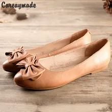 Careaymade/Весенняя женская обувь для отдыха; обувь из натуральной кожи с верхом в стиле ретро; удобная обувь на плоской подошве с закрытым носком ручной работы