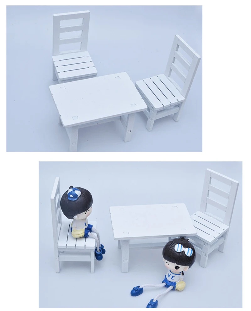 3 шт./компл. деревянные стол стул для BJD кукла мягкого плюша; аксессуары для куклы 1:6 масштабная 30 см DIY BJD мебель Украшение Подставки для фотографий