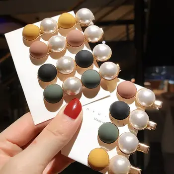 

Spring Candy Scrub Bead Hairpin Sweet Imitiation Pearl Korean Hair Clips Fashion Hair Accessories for Women Beads Hairpins