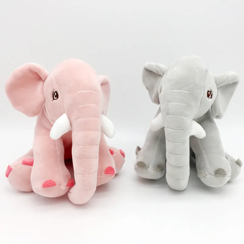 20cm Plush Elephant Pillow Soft Stuffed Toys Elephant for Baby Sleeping