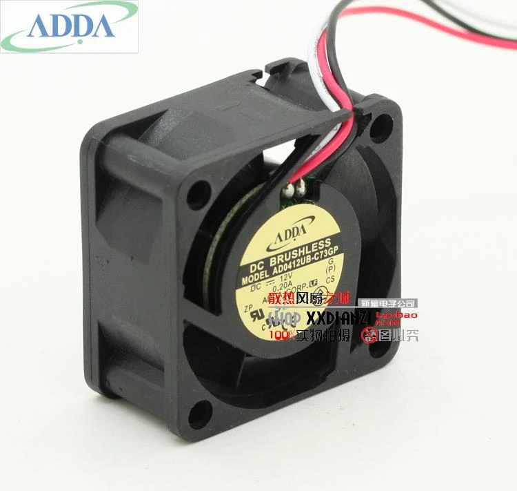 Оригинальный новый для ADDA AD0412UB C73GP 12V 0.2A 4020 4 см три провода скорость вентилятора